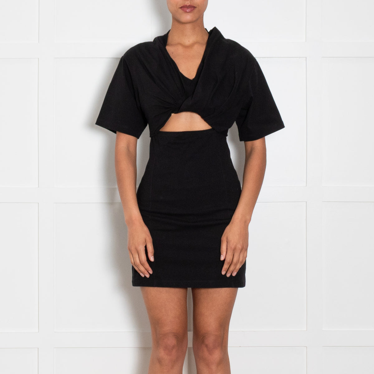 Jacquemus Black Cutout T-Shirt Dress
