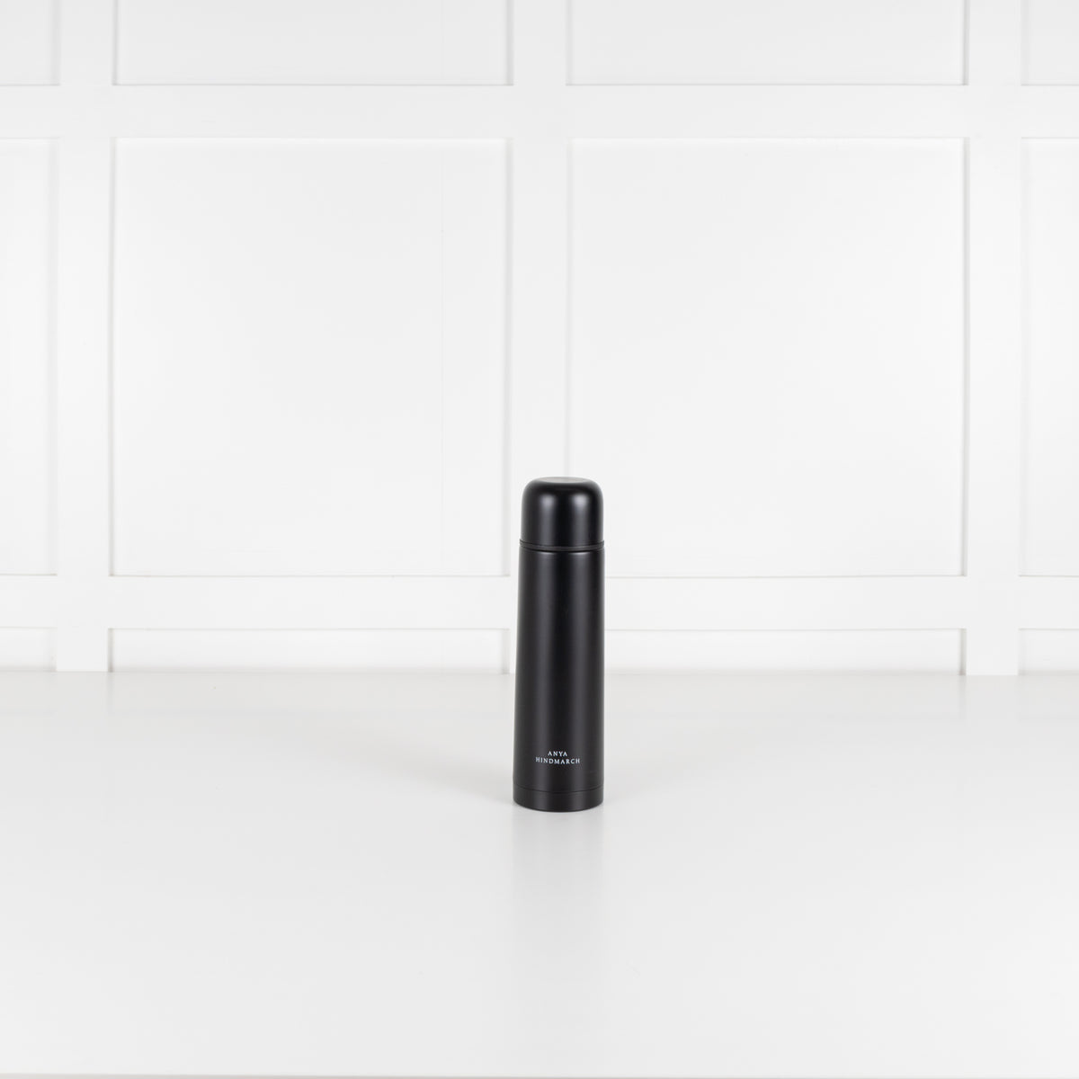 Anya Hindmarch Eyes in Black Stainless Steel Flask