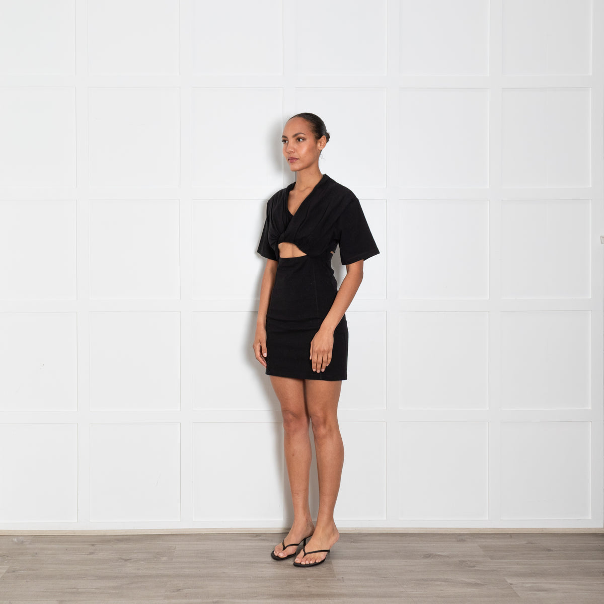 Jacquemus Black Cutout T-Shirt Dress