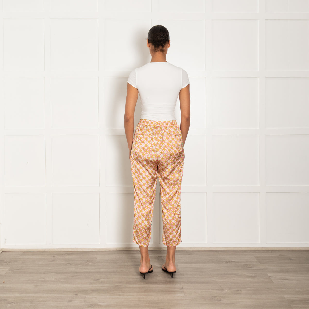 DevotionTwins Floral Lily Diamond Silky Trousers