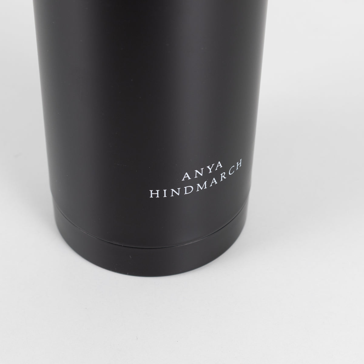 Anya Hindmarch Eyes in Black Stainless Steel Flask