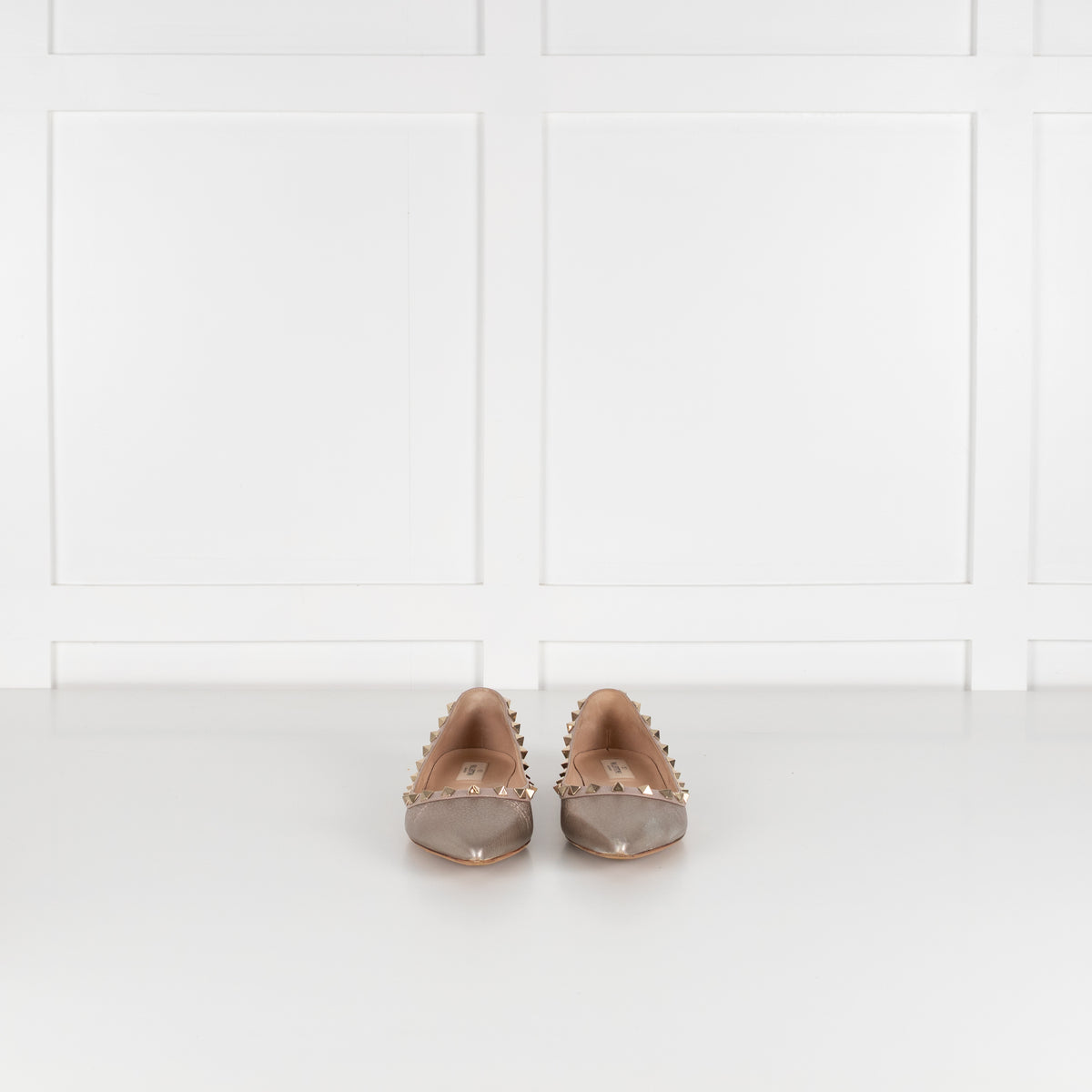 Valentino Garavani Gold Pointed Toe Flat Shoe