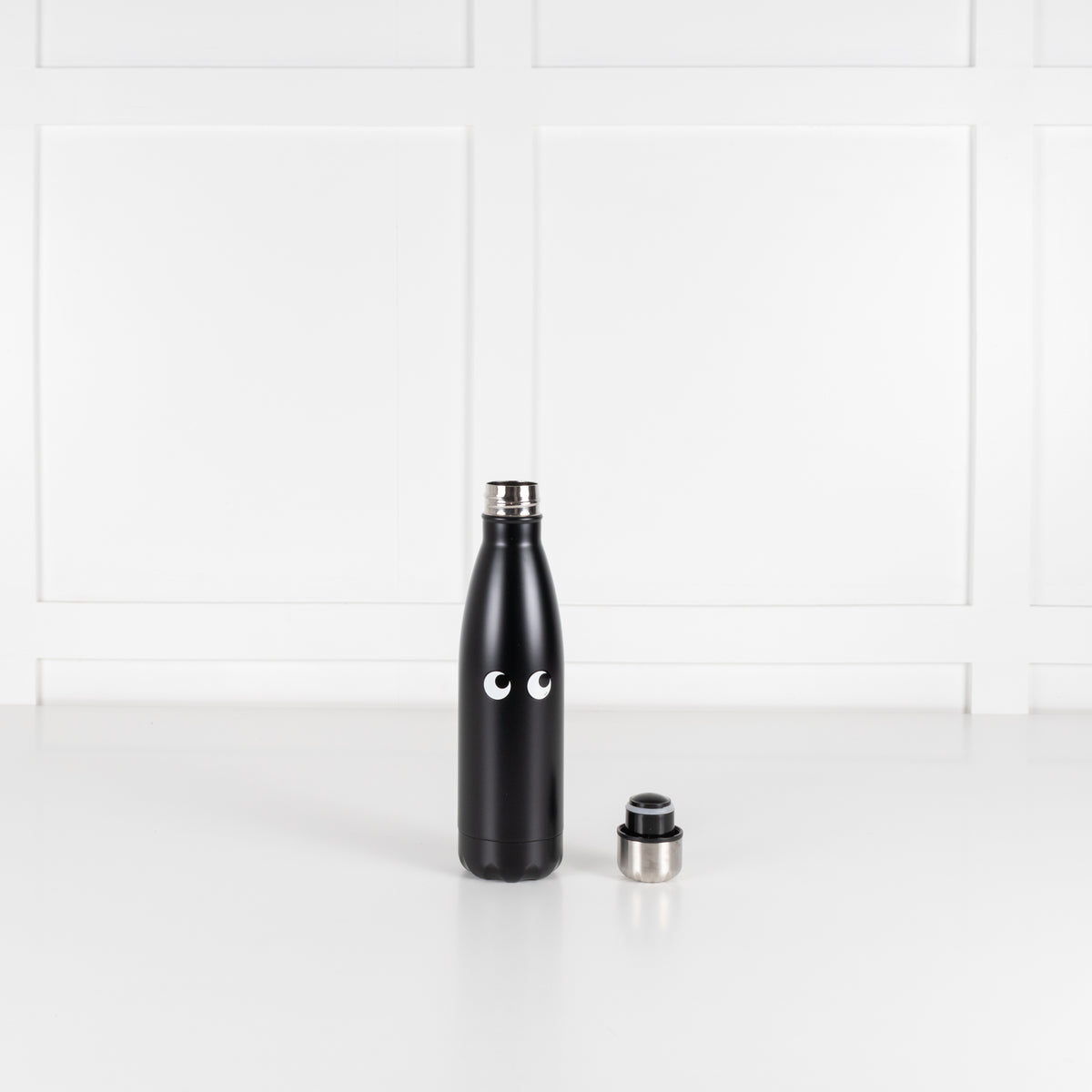 Anya Hindmarch Eyes in Black Stainless Steel Water Bottle