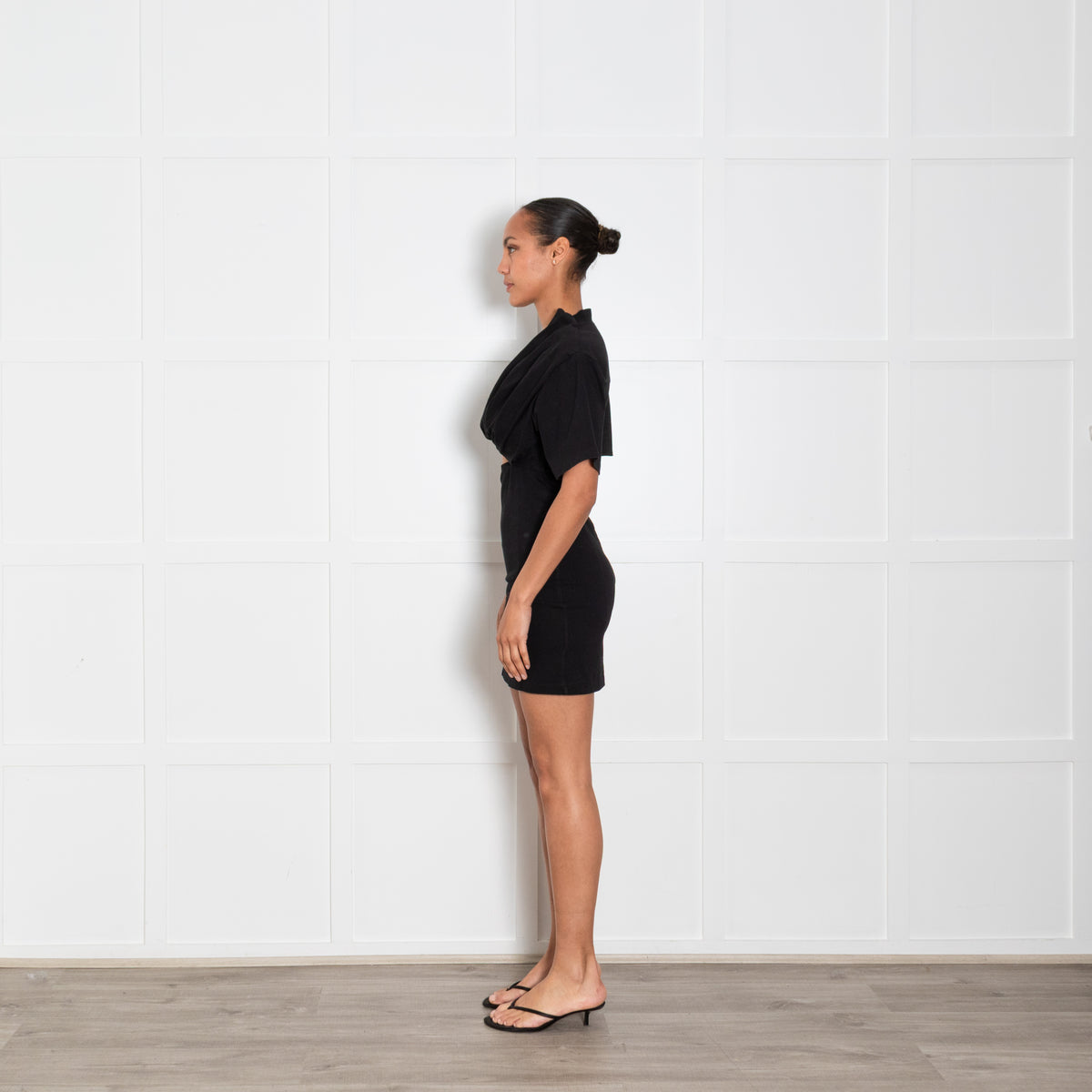 Jacquemus Black Cutout T-Shirt Dress