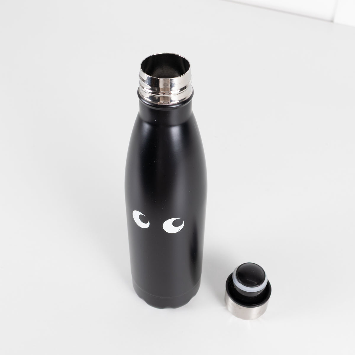 Anya Hindmarch Eyes in Black Stainless Steel Water Bottle