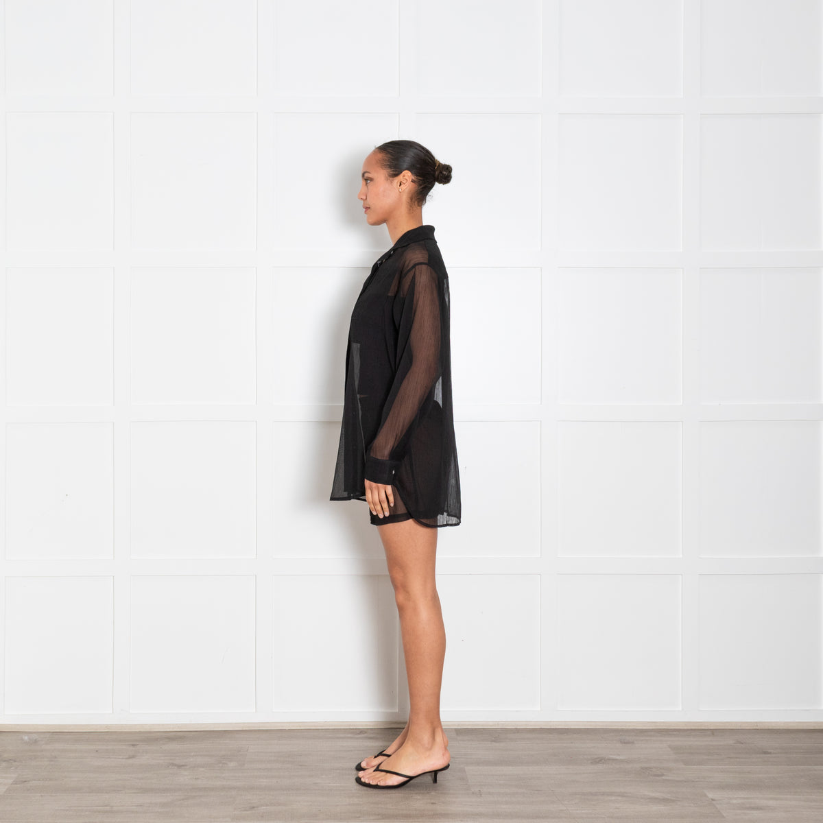 Jade Swim Black Sheer Shirt and Short Co-Ord