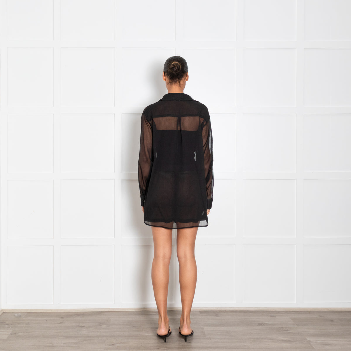 Jade Swim Black Sheer Shirt and Short Co-Ord