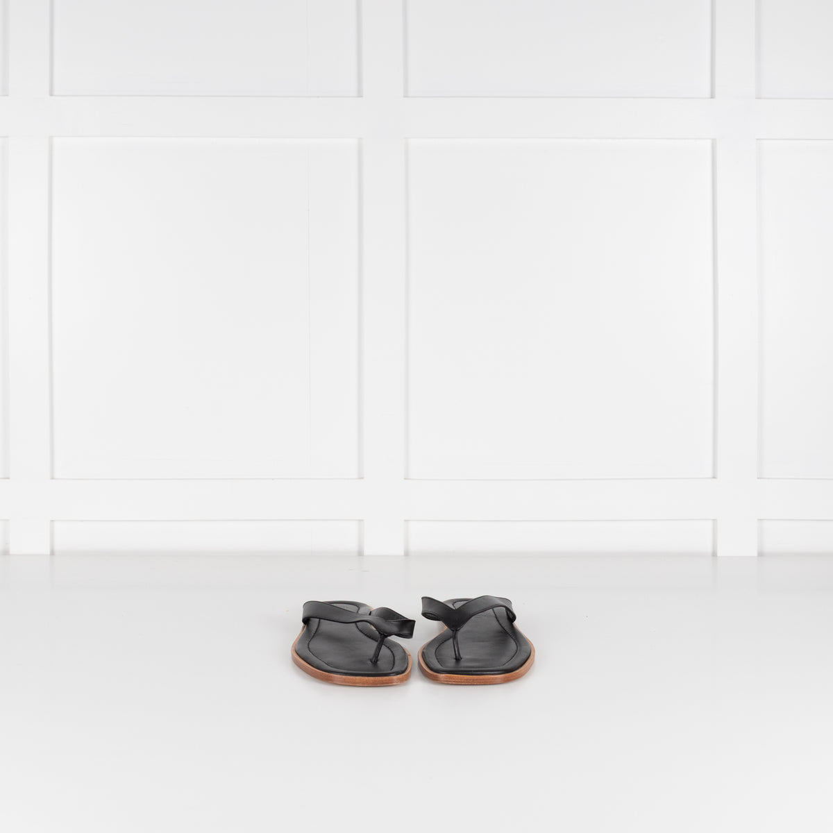Staud Black Dante Flip Flops