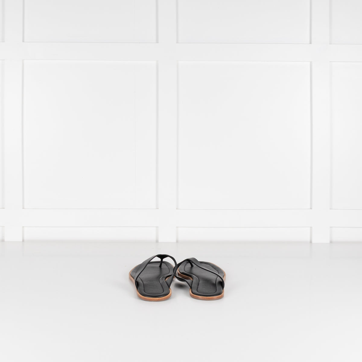 Staud Black Dante Flip Flops