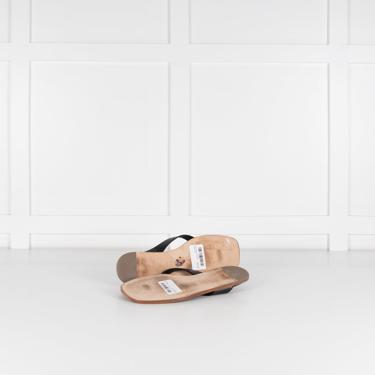 Staud Black Dante Flip Flops