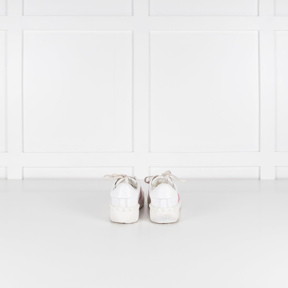 Valentino Garavani White Pink Open Sneakers
