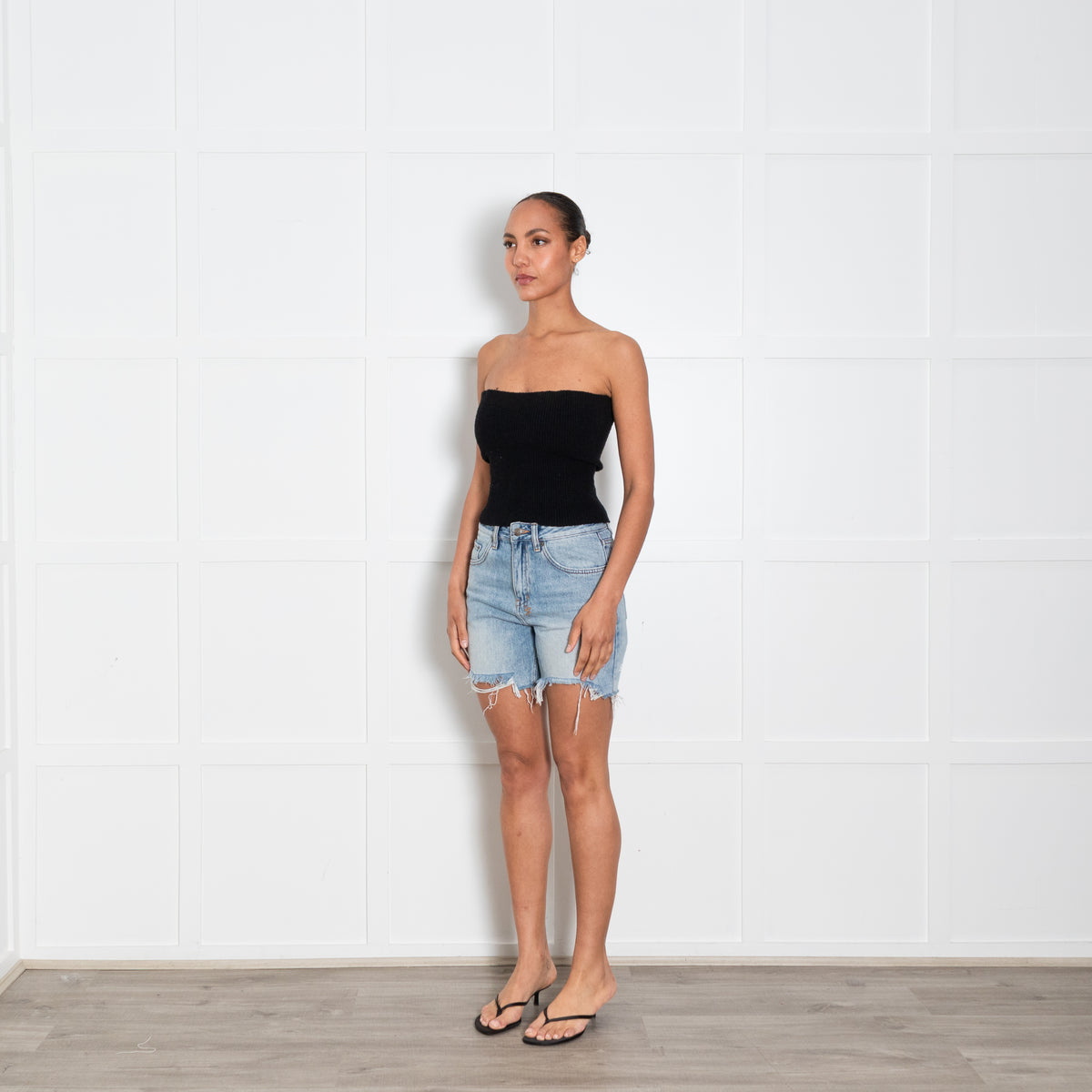 Ksubi Blue Denim Cut Off Shorts