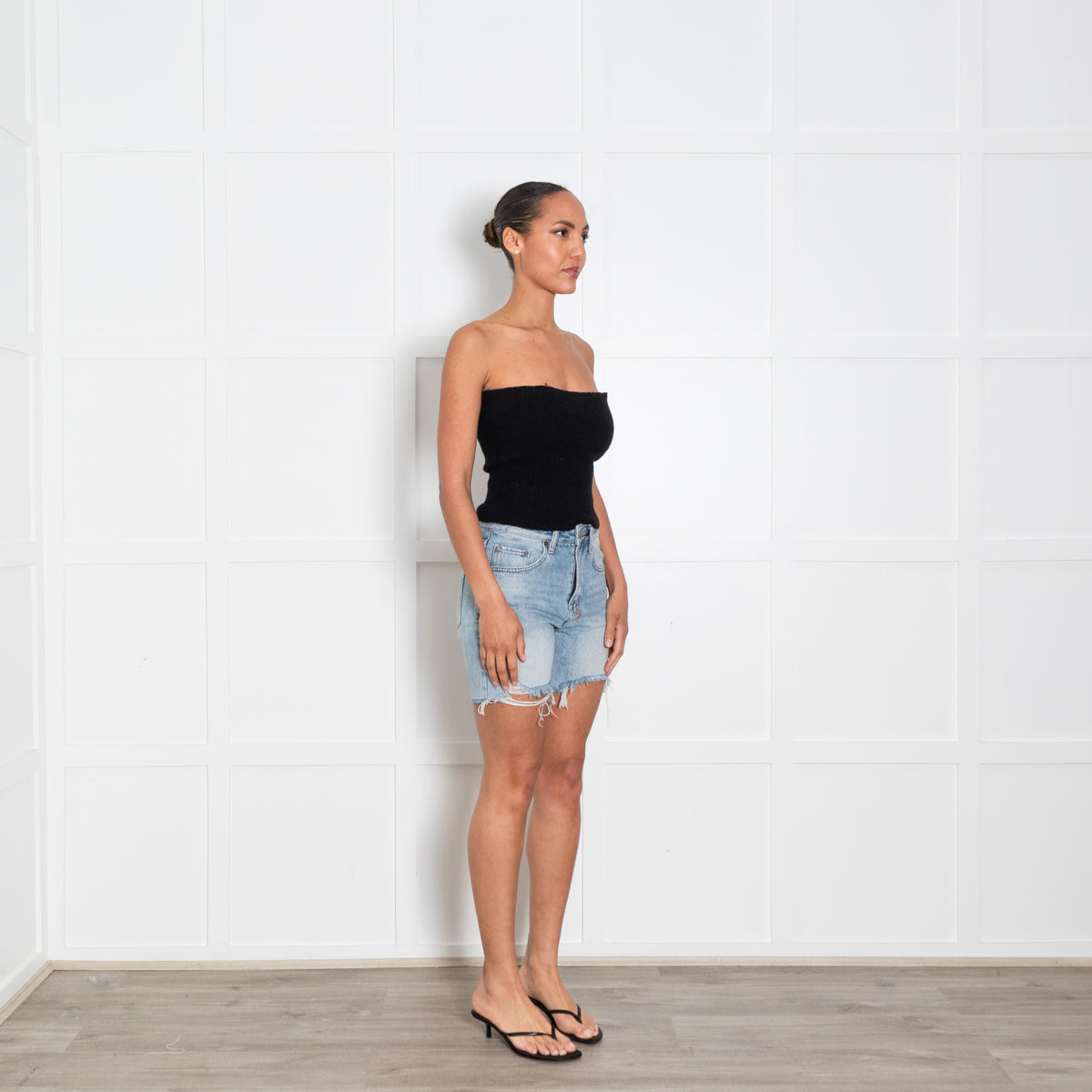 Ksubi Blue Denim Cut Off Shorts