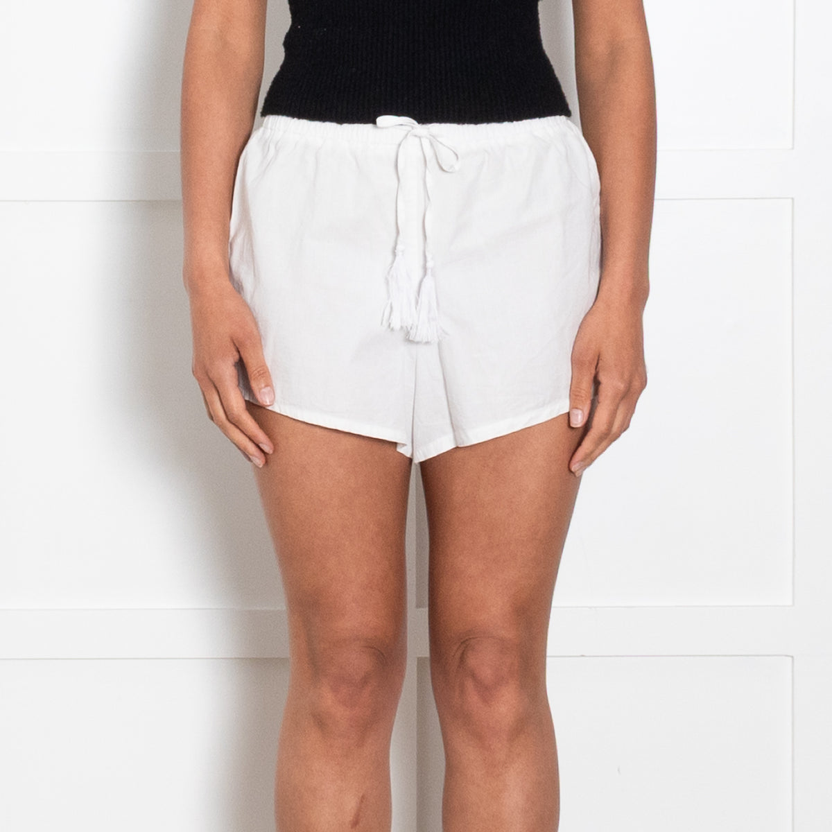 Monday Swim White Cotton Shorts