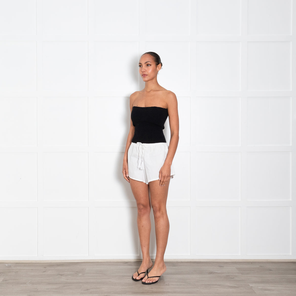 Monday Swim White Cotton Shorts