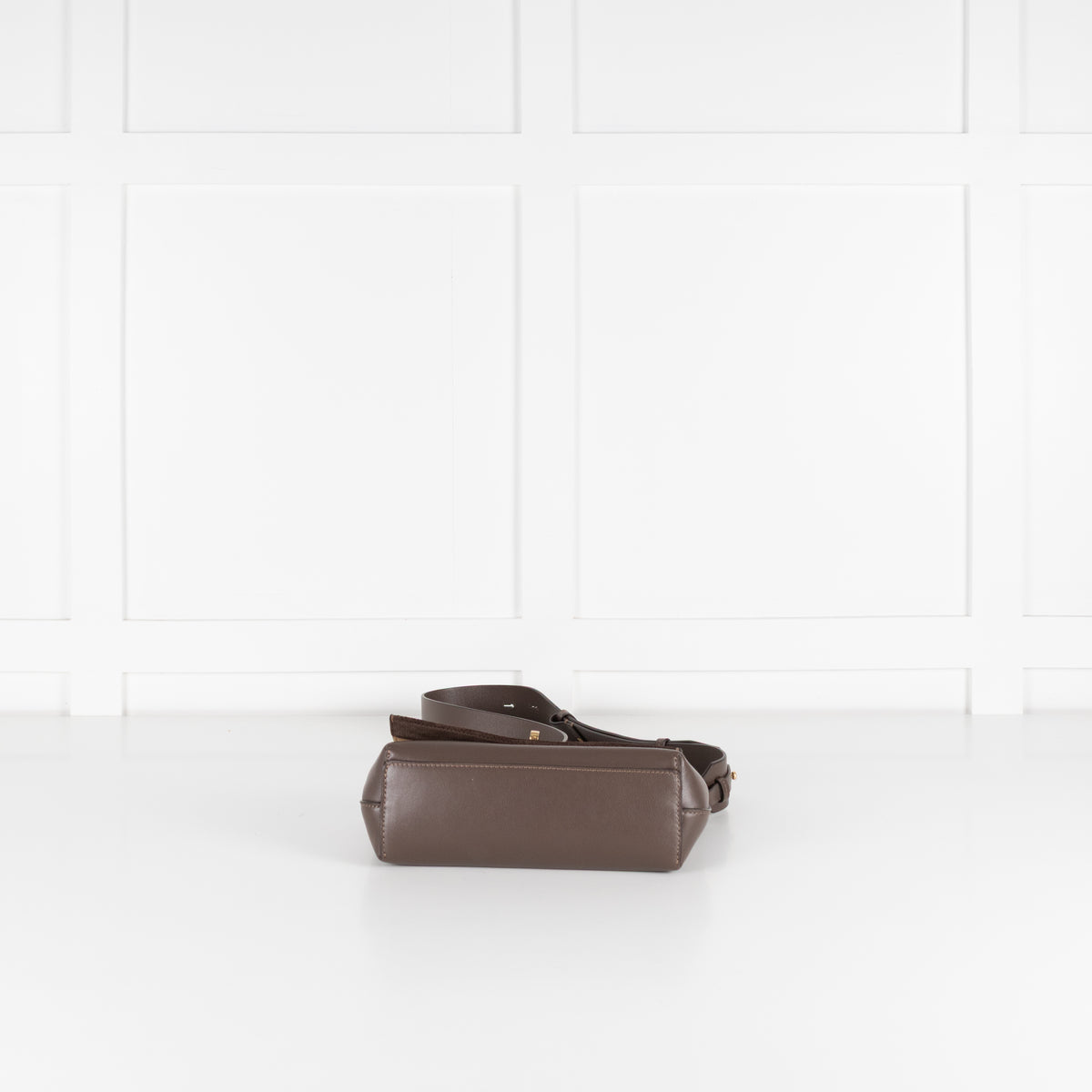 Anya Hindmarch Brown Mortimer Perforted Suede Flap Bag