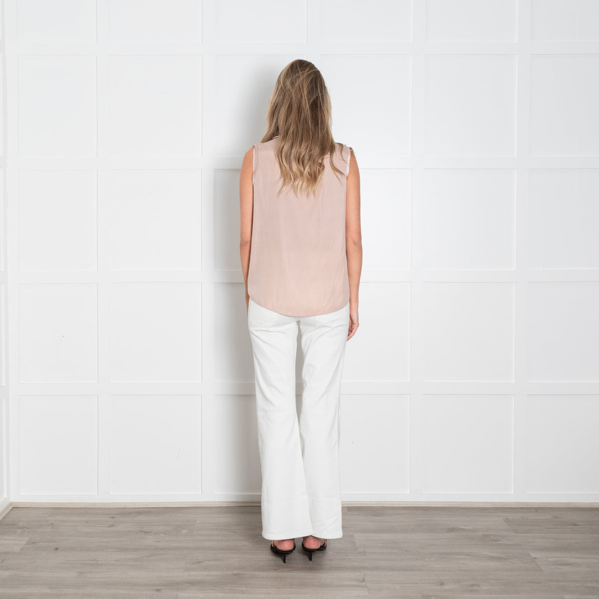 Luisa Cerano Dusky Pink Silk Sleeveless Top