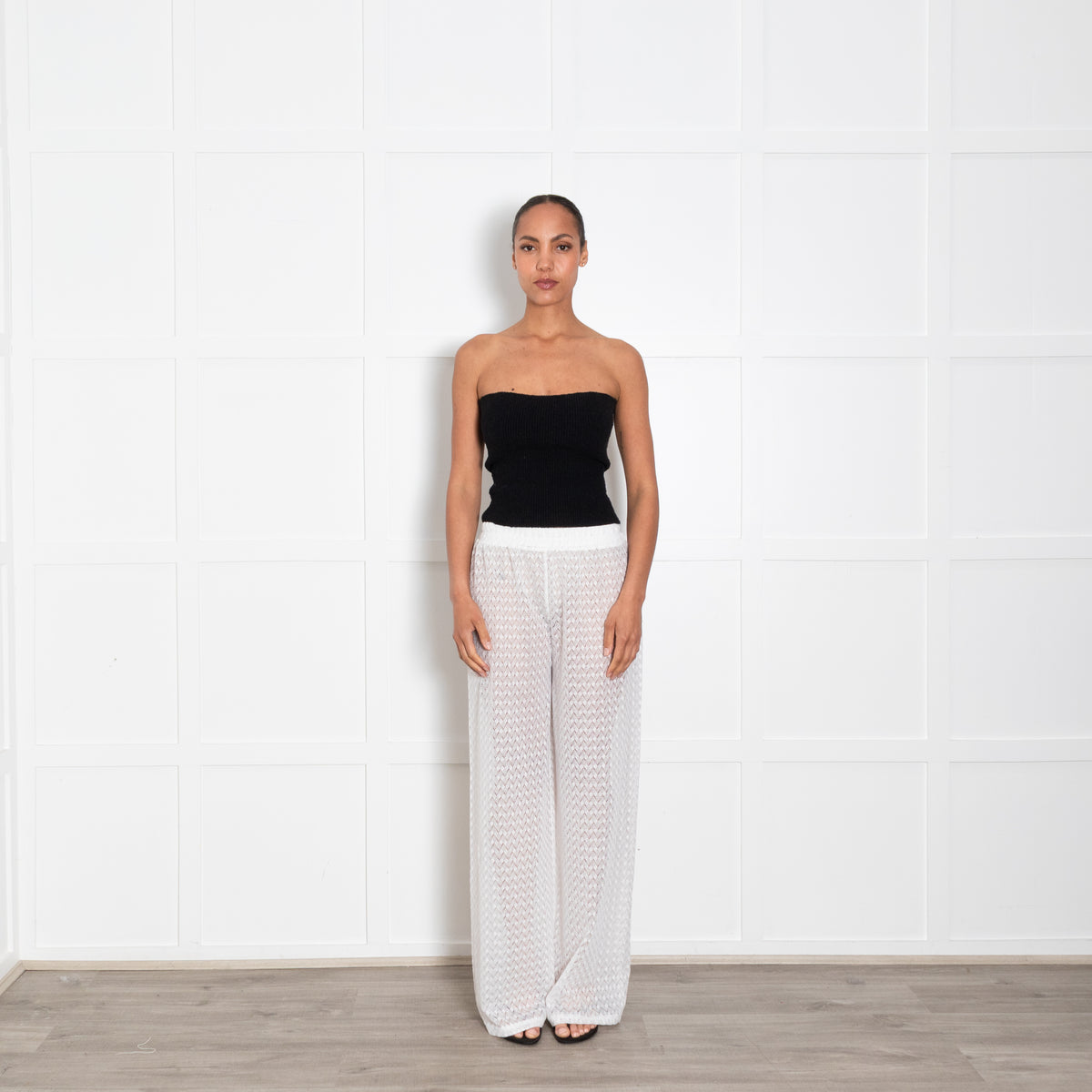 Melissa Odabash White Knitted Beach Trousers