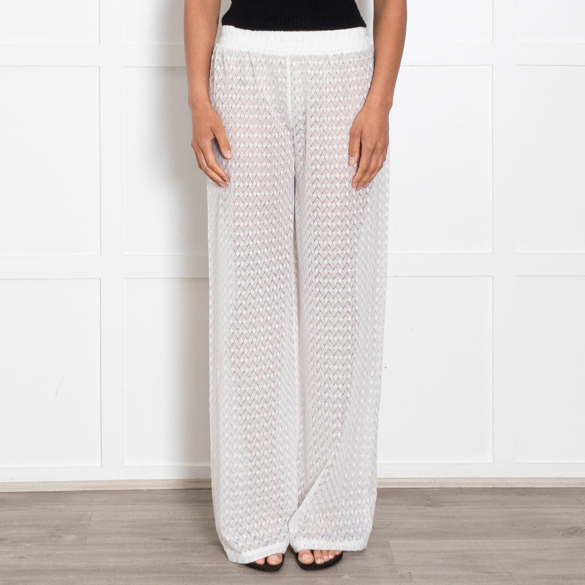 Melissa Odabash White Knitted Beach Trousers