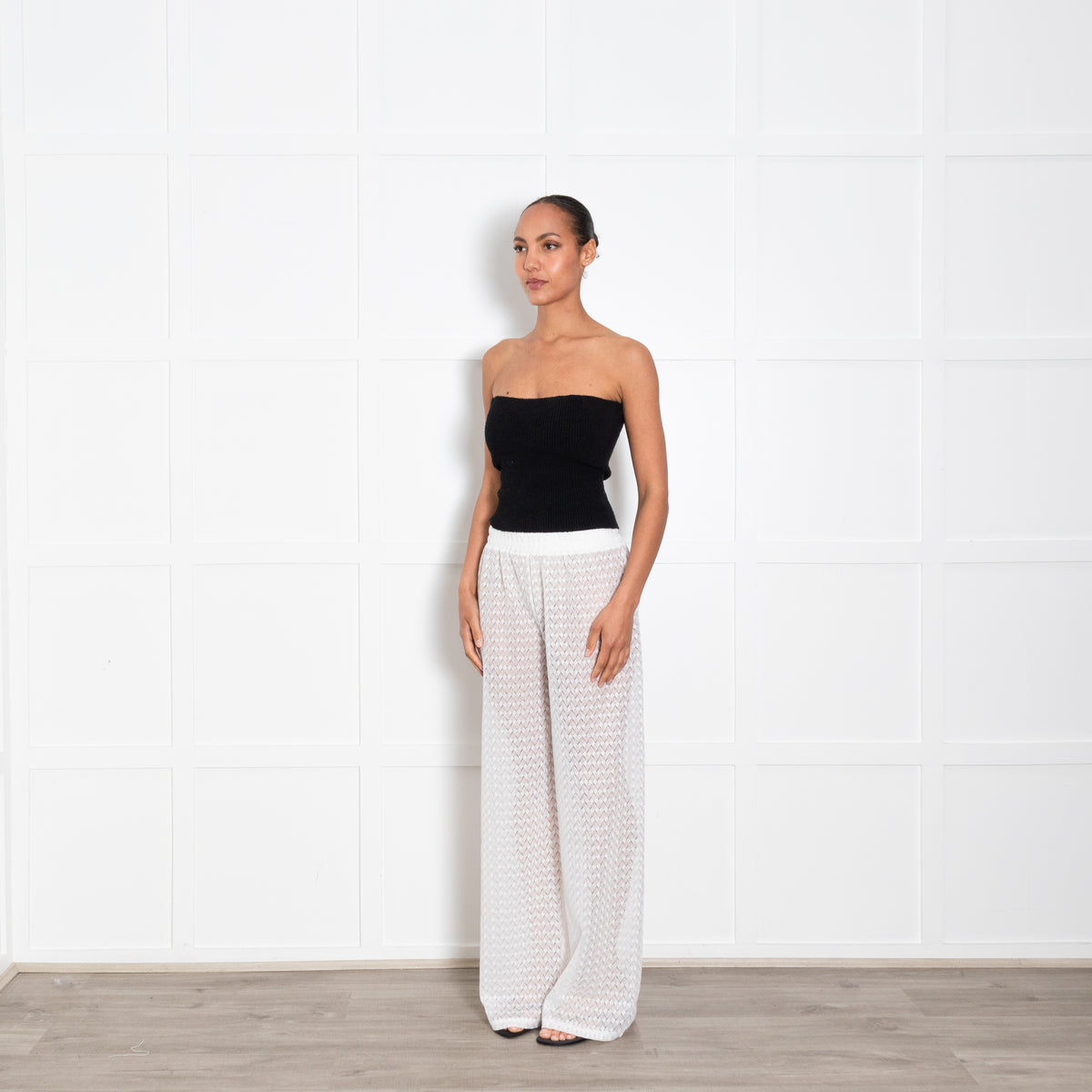 Melissa Odabash White Knitted Beach Trousers