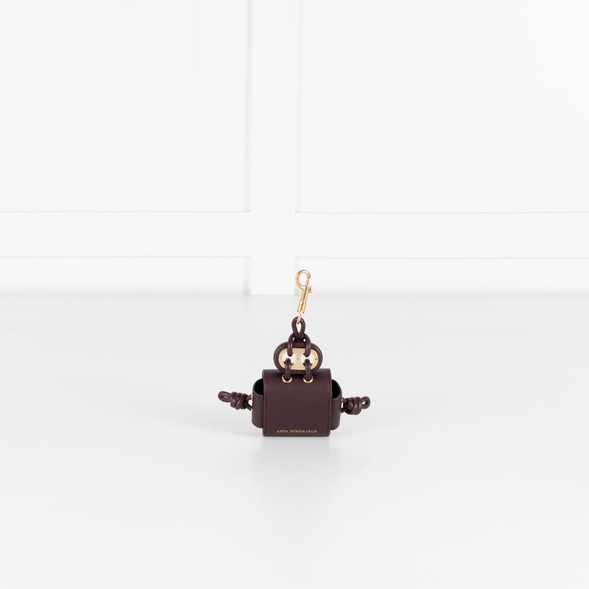 Anya Hindmarch Charm Character Earphone Case in Leather