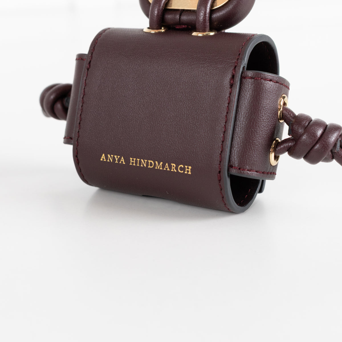 Anya Hindmarch Charm Character Earphone Case in Leather