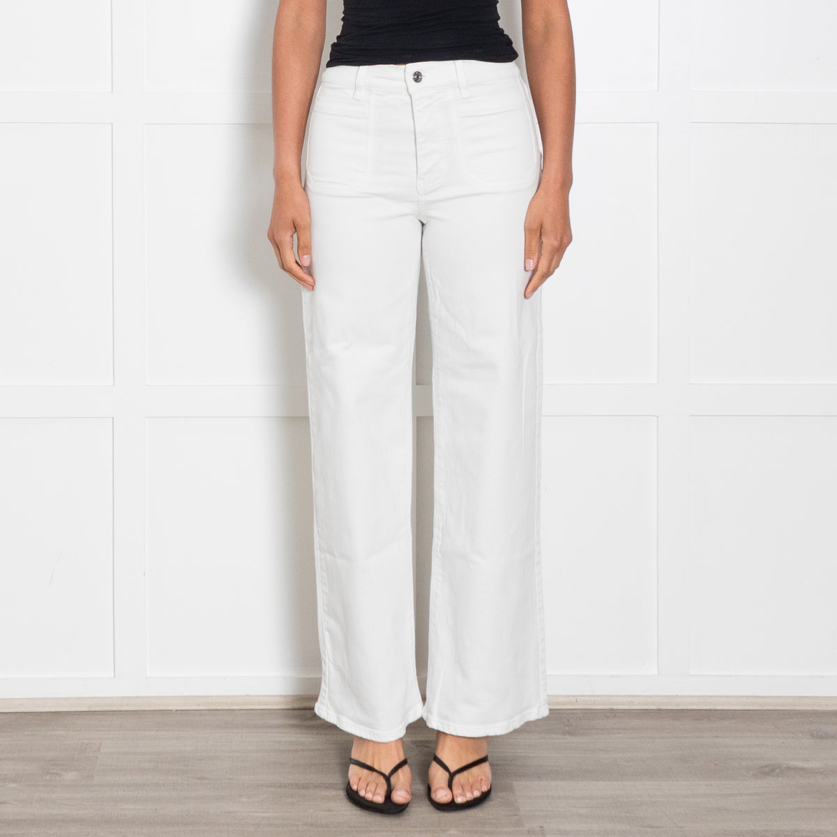 Frame White Le Slim Palazzo Jeans