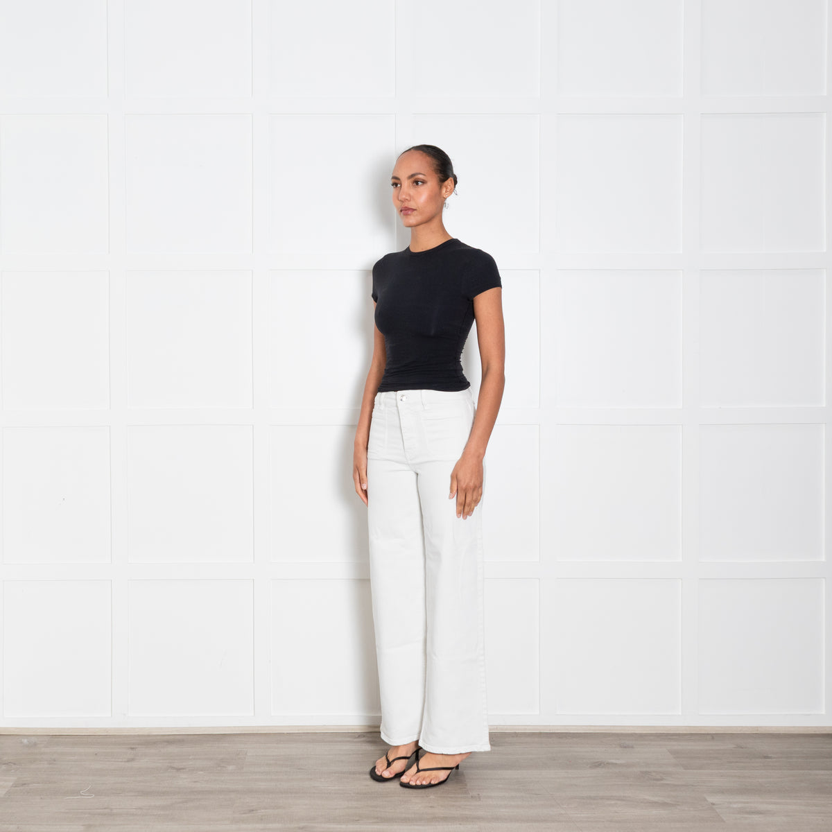 Frame White Le Slim Palazzo Jeans