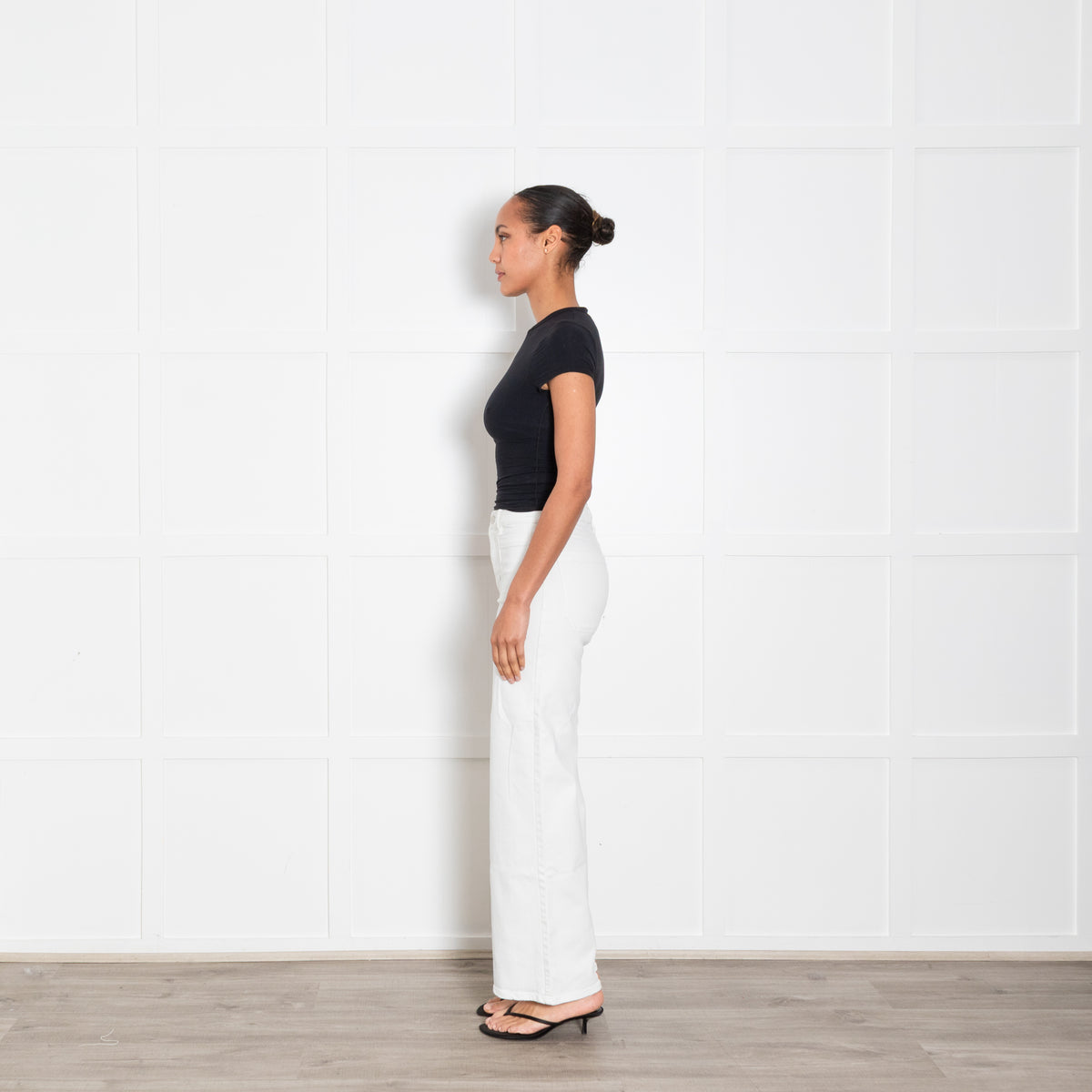 Frame White Le Slim Palazzo Jeans