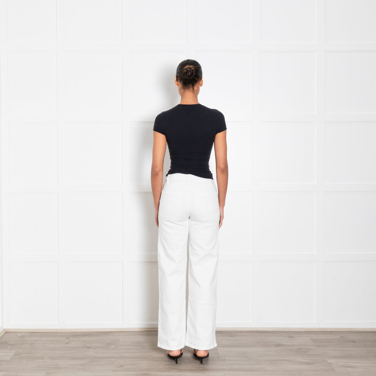 Frame White Le Slim Palazzo Jeans