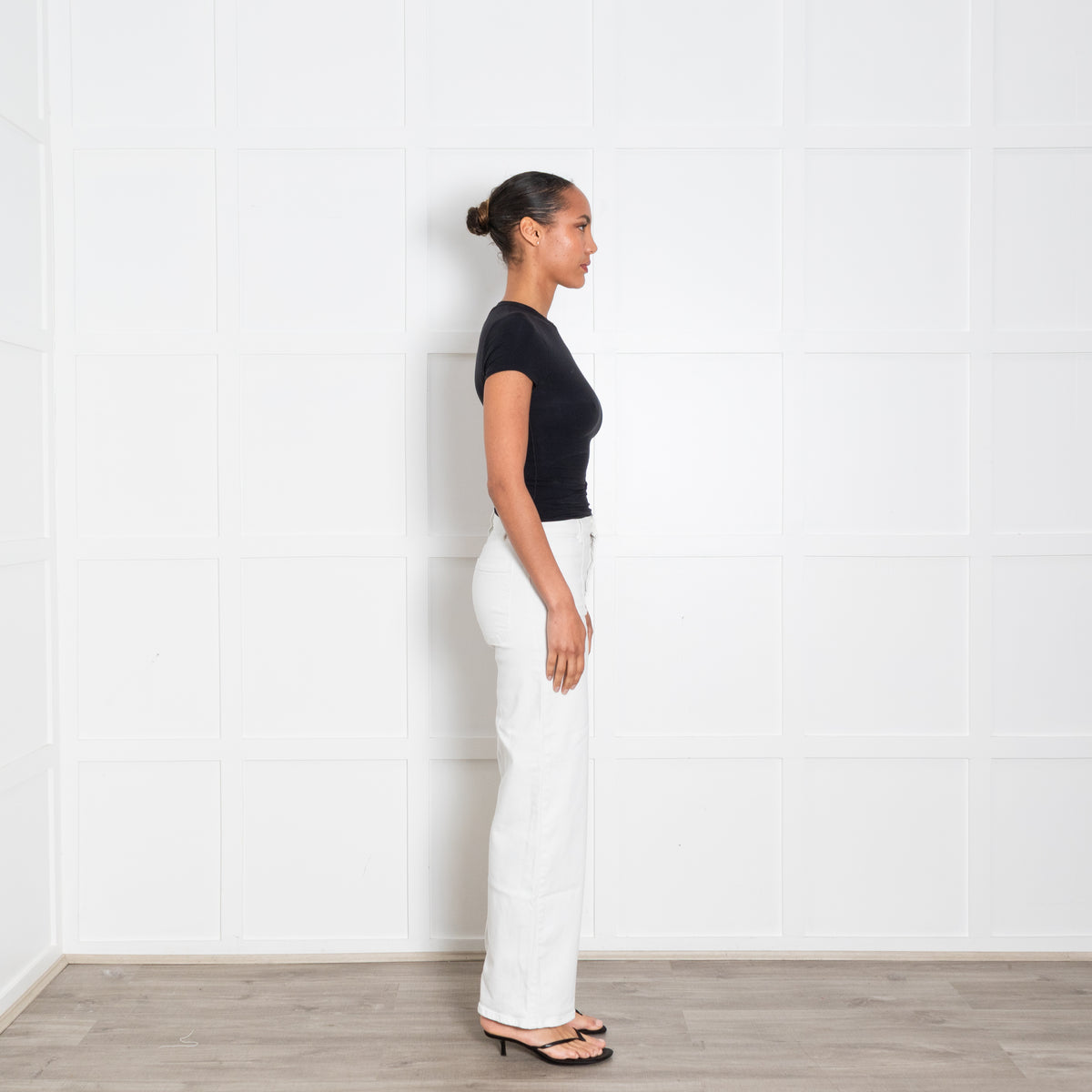 Frame White Le Slim Palazzo Jeans