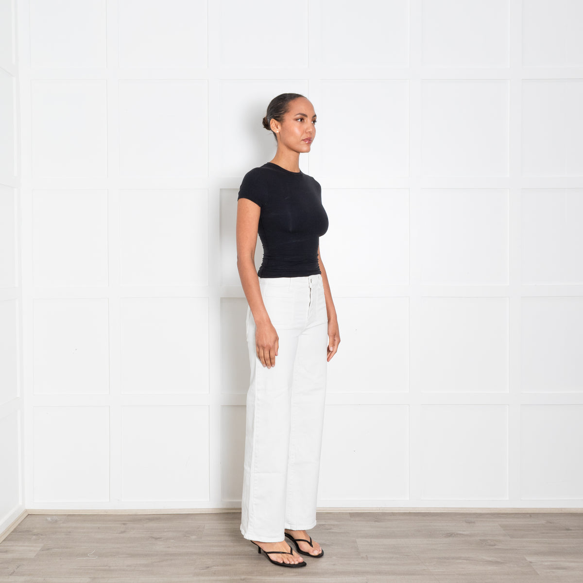 Frame White Le Slim Palazzo Jeans