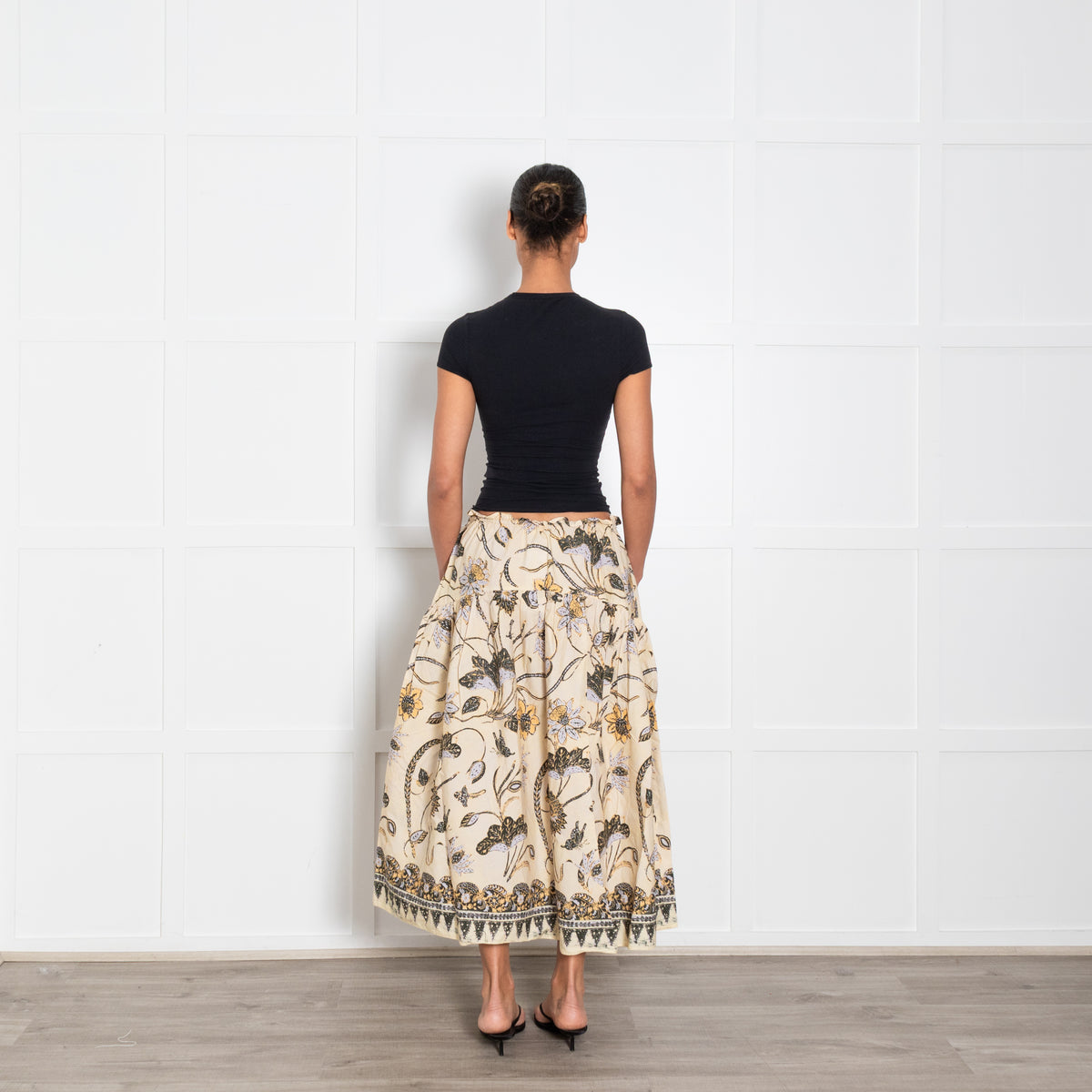 Ulla Johnson Lemonbalm Neutral Rowan Skirt  With Tie Waist