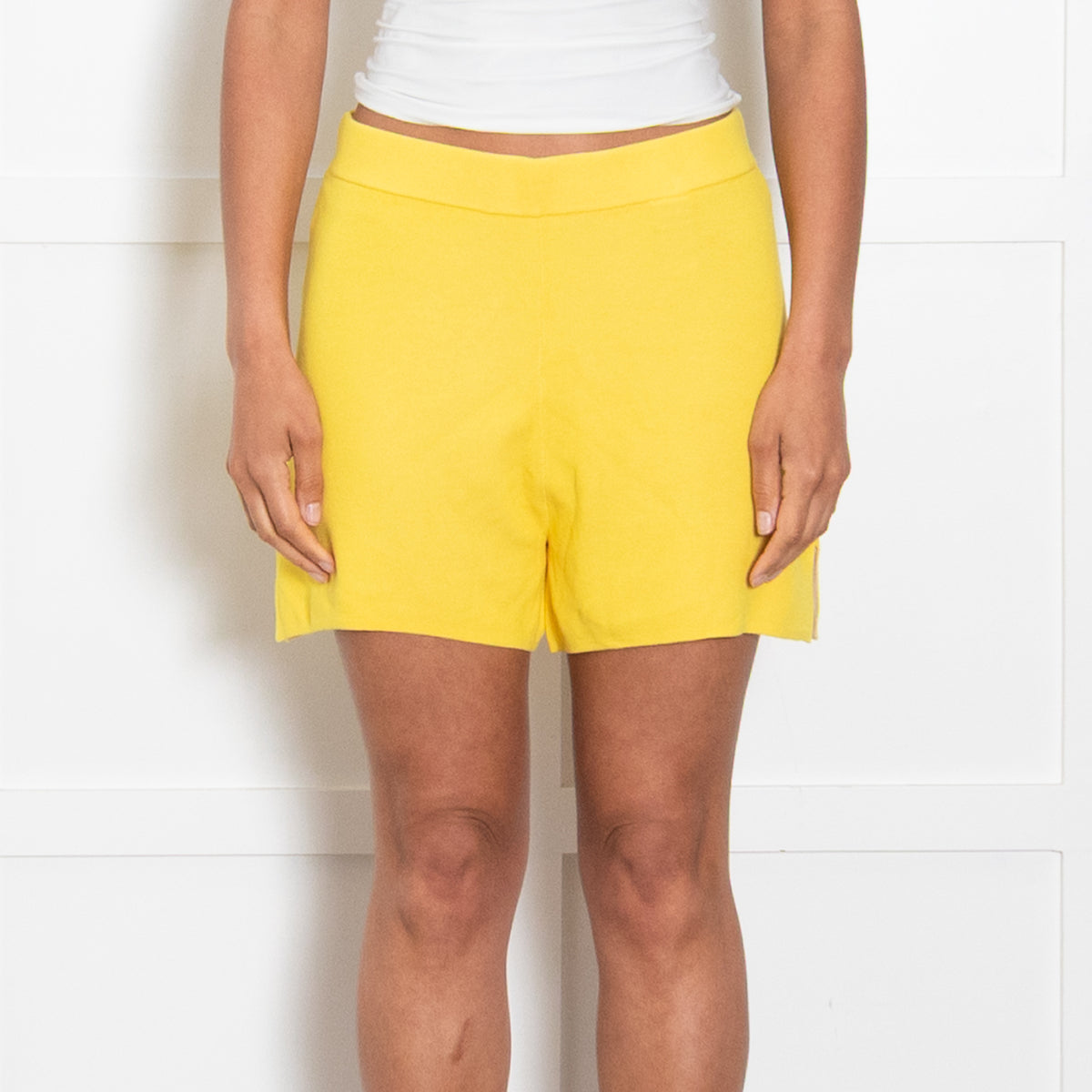 Joseph Yellow Knitted Shorts