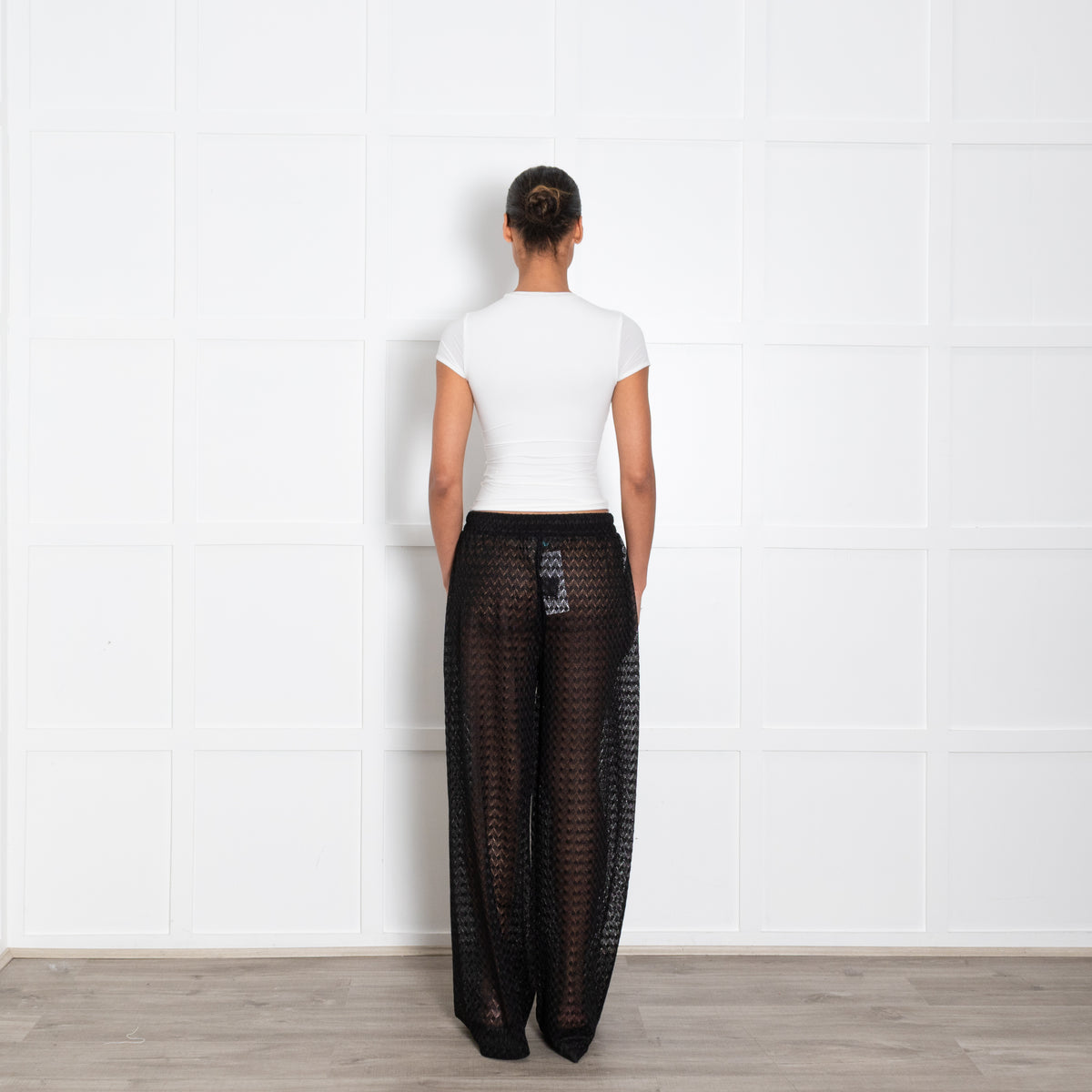 Melissa Odabash Black Knitted Beach Trousers