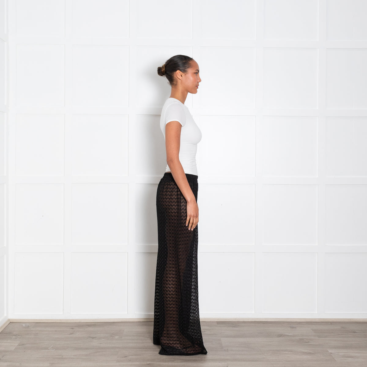 Melissa Odabash Black Knitted Beach Trousers