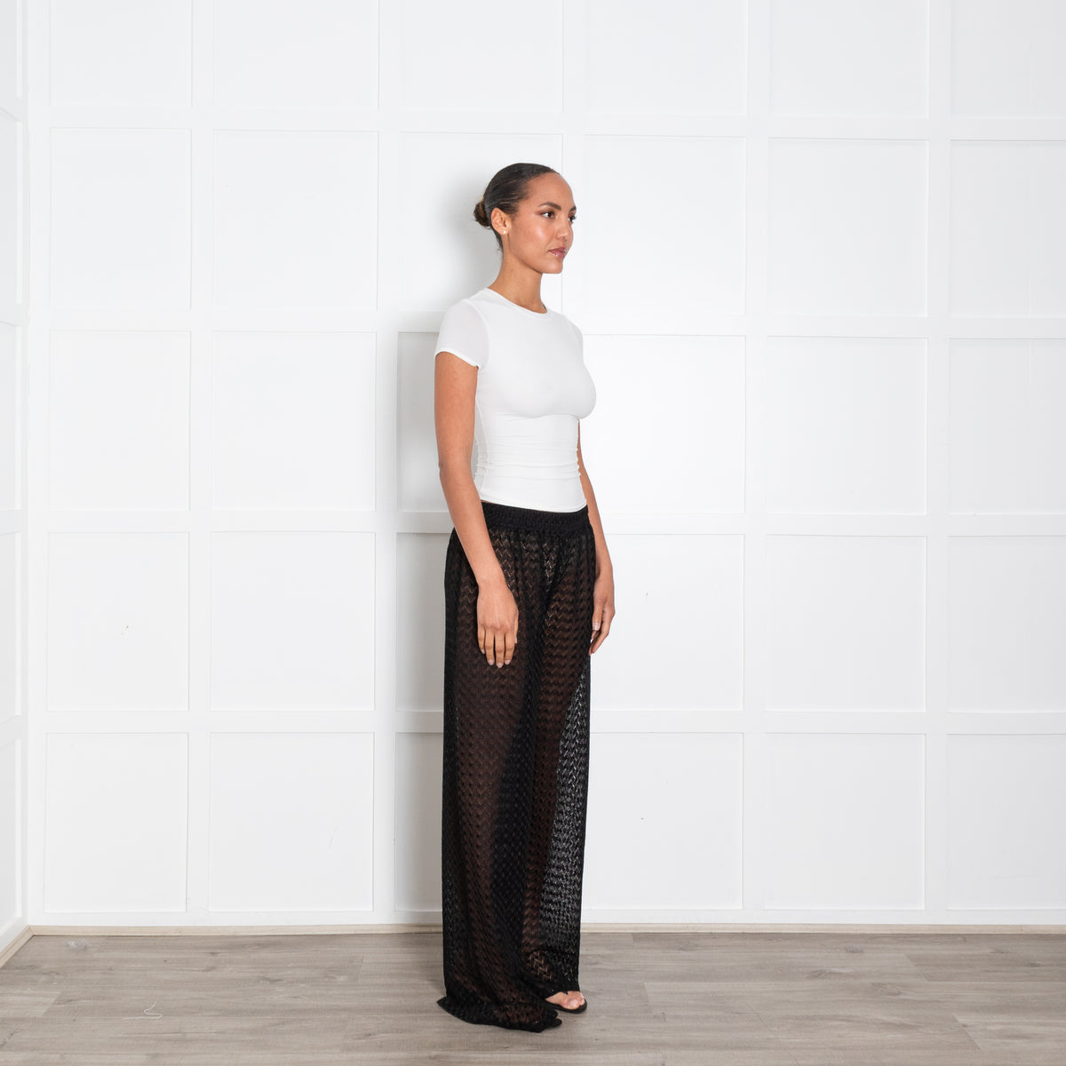 Melissa Odabash Black Knitted Beach Trousers