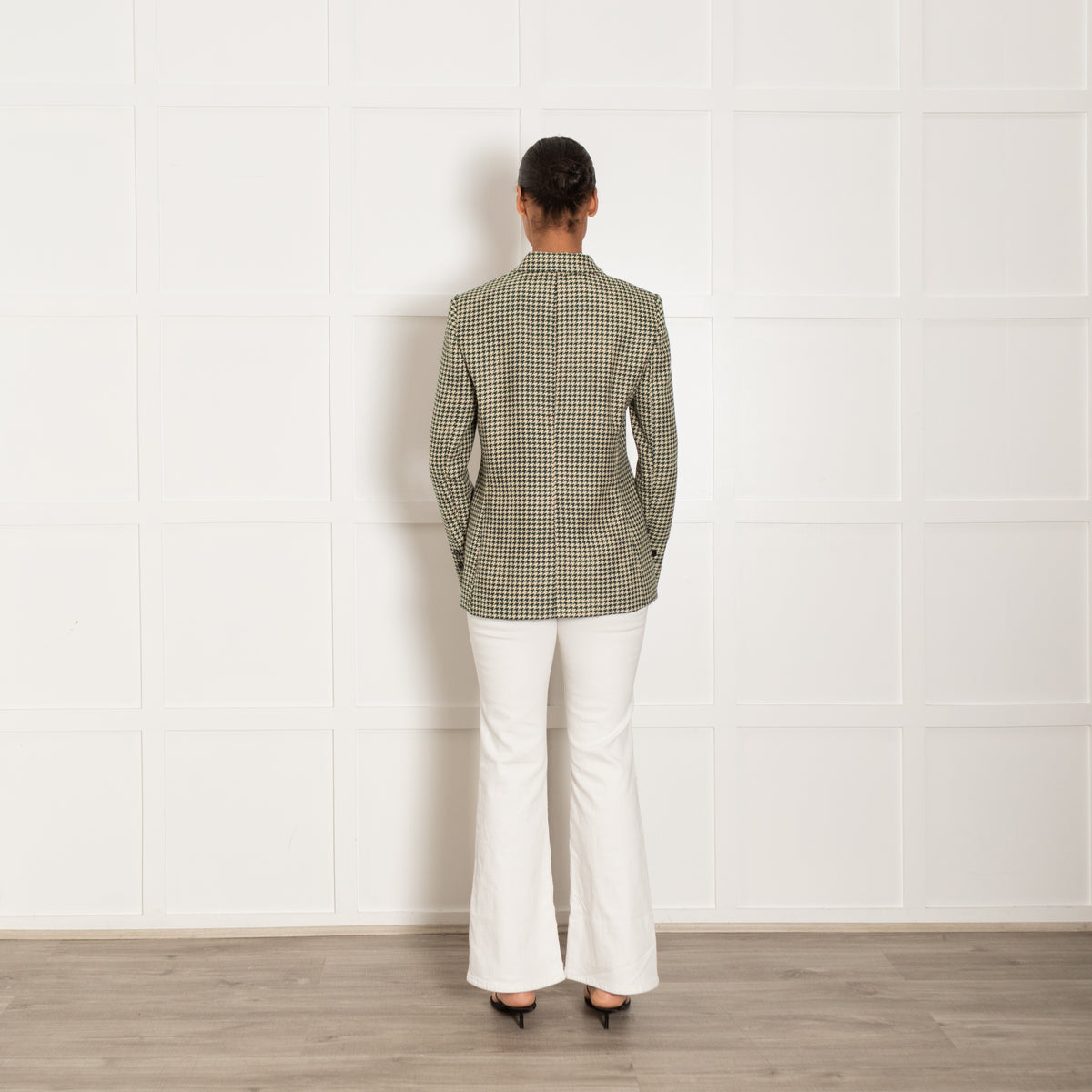Me + Em Green Houndstooth Blazer