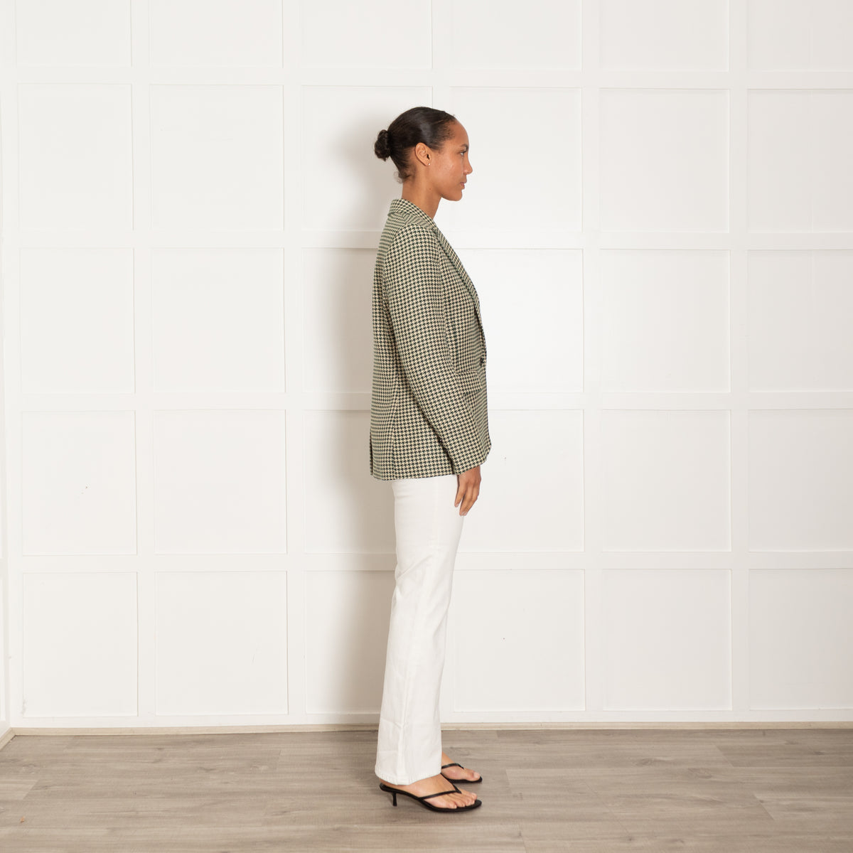 Me + Em Green Houndstooth Blazer
