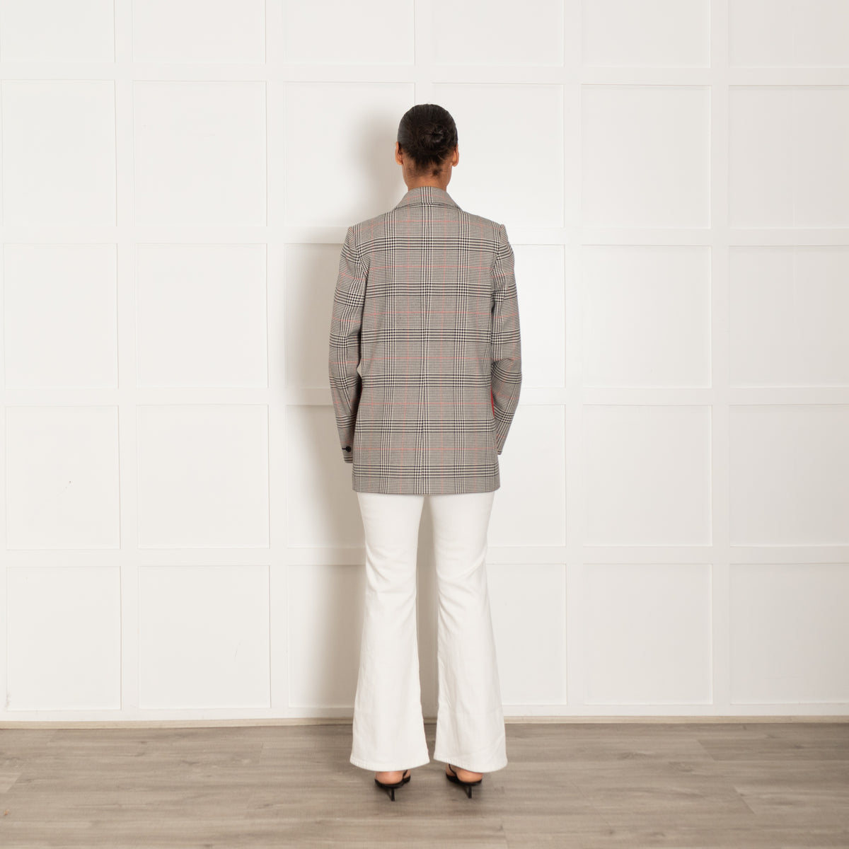 ME + EM Black And Cream Check Blazer