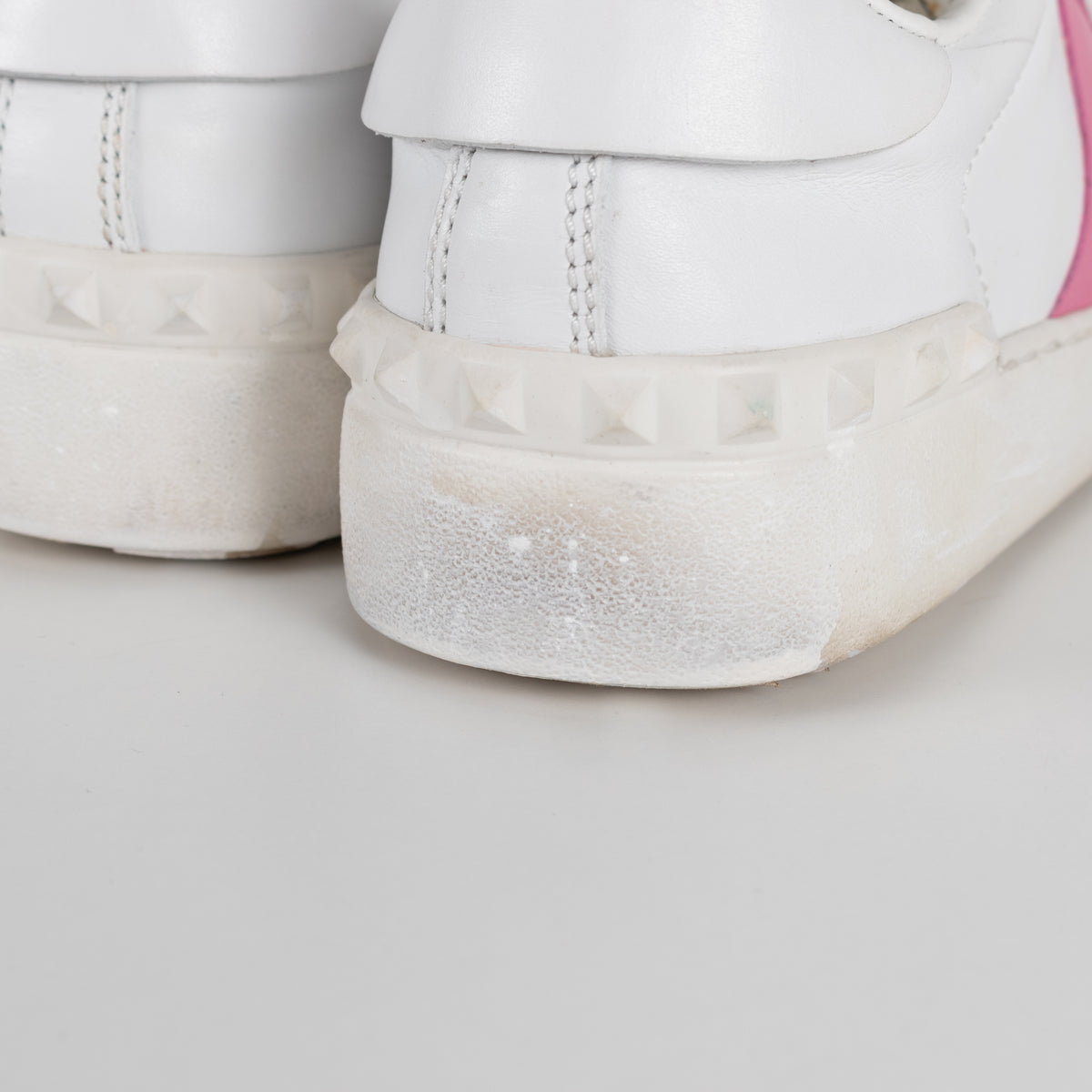 Valentino Garavani White Pink Open Sneakers