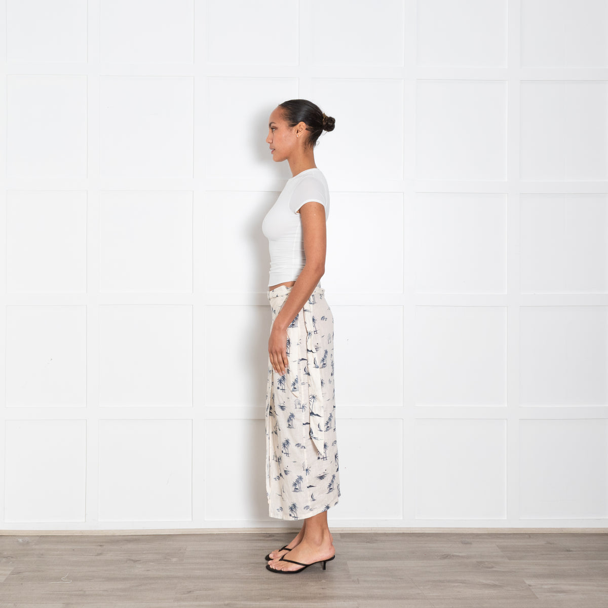Manebi Printed Linen Naxos Skirt
