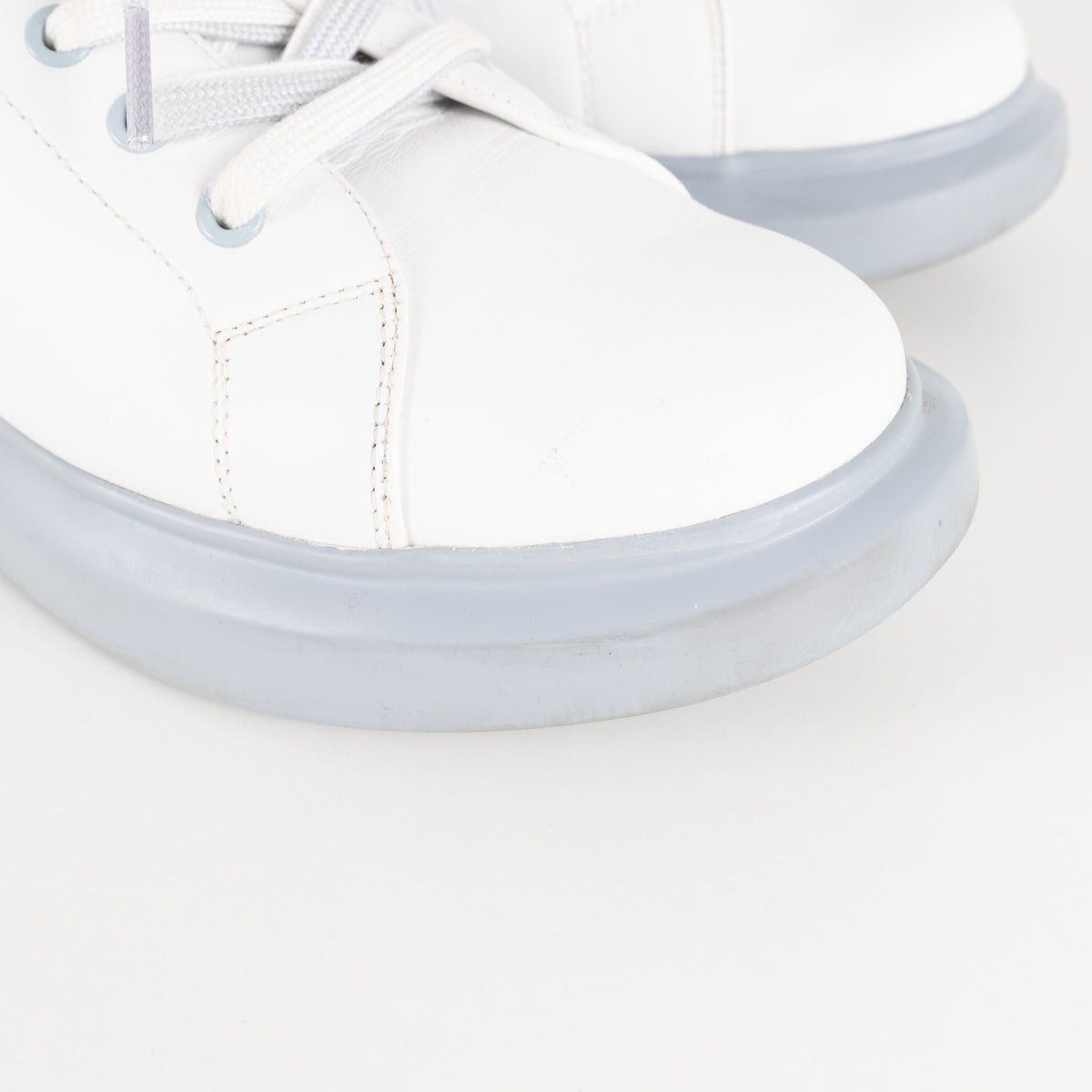 Love Moschino White Sneakers With Red Heart