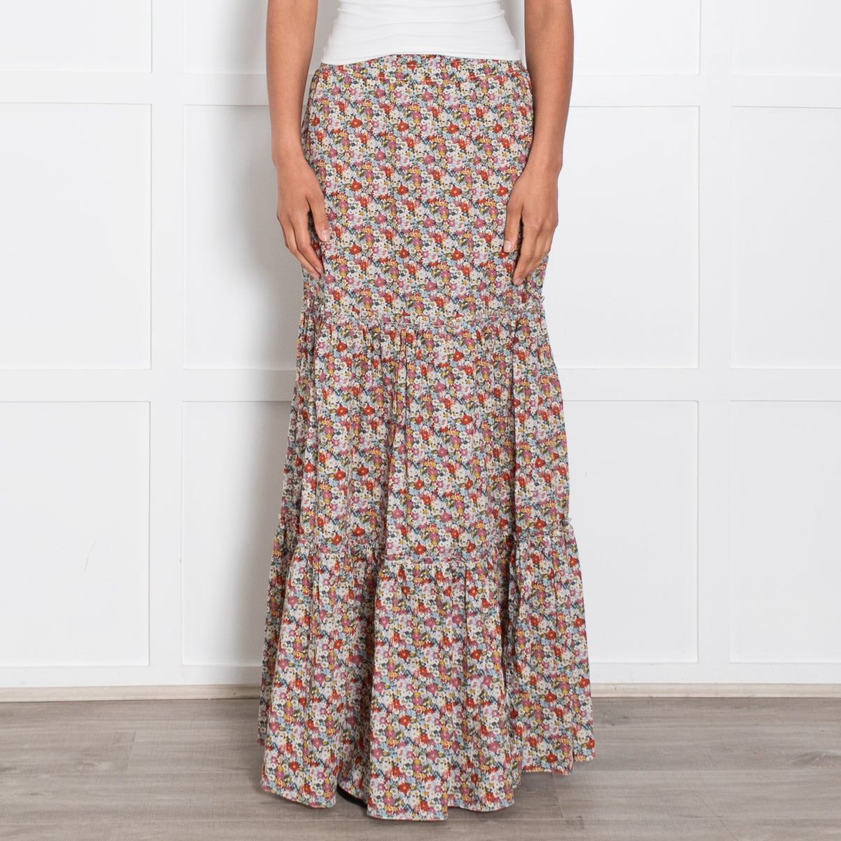 Ridley Multicolour Floral Tiered Maxi Skirt