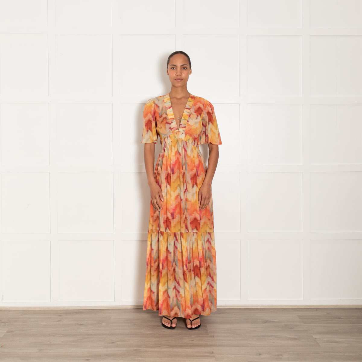 ba&sh Axana Cotton Multicoloured Maxi Dress