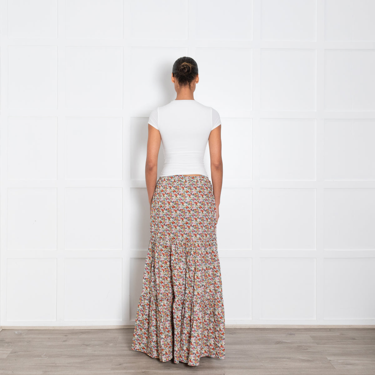 Ridley Multicolour Floral Tiered Maxi Skirt