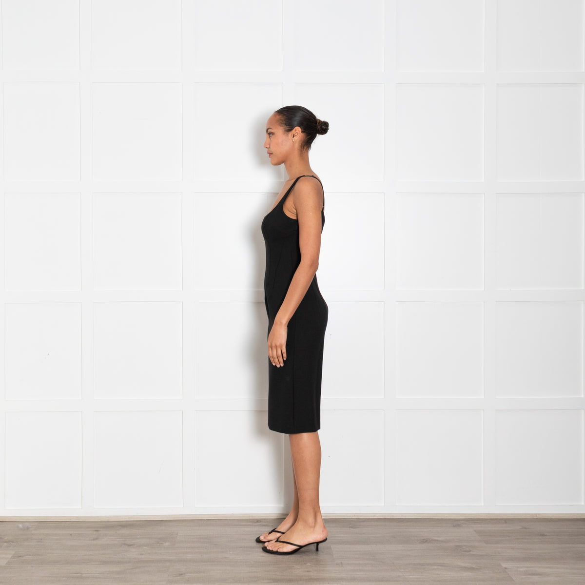 Dolce & Gabbana Black Twill Strap Dress