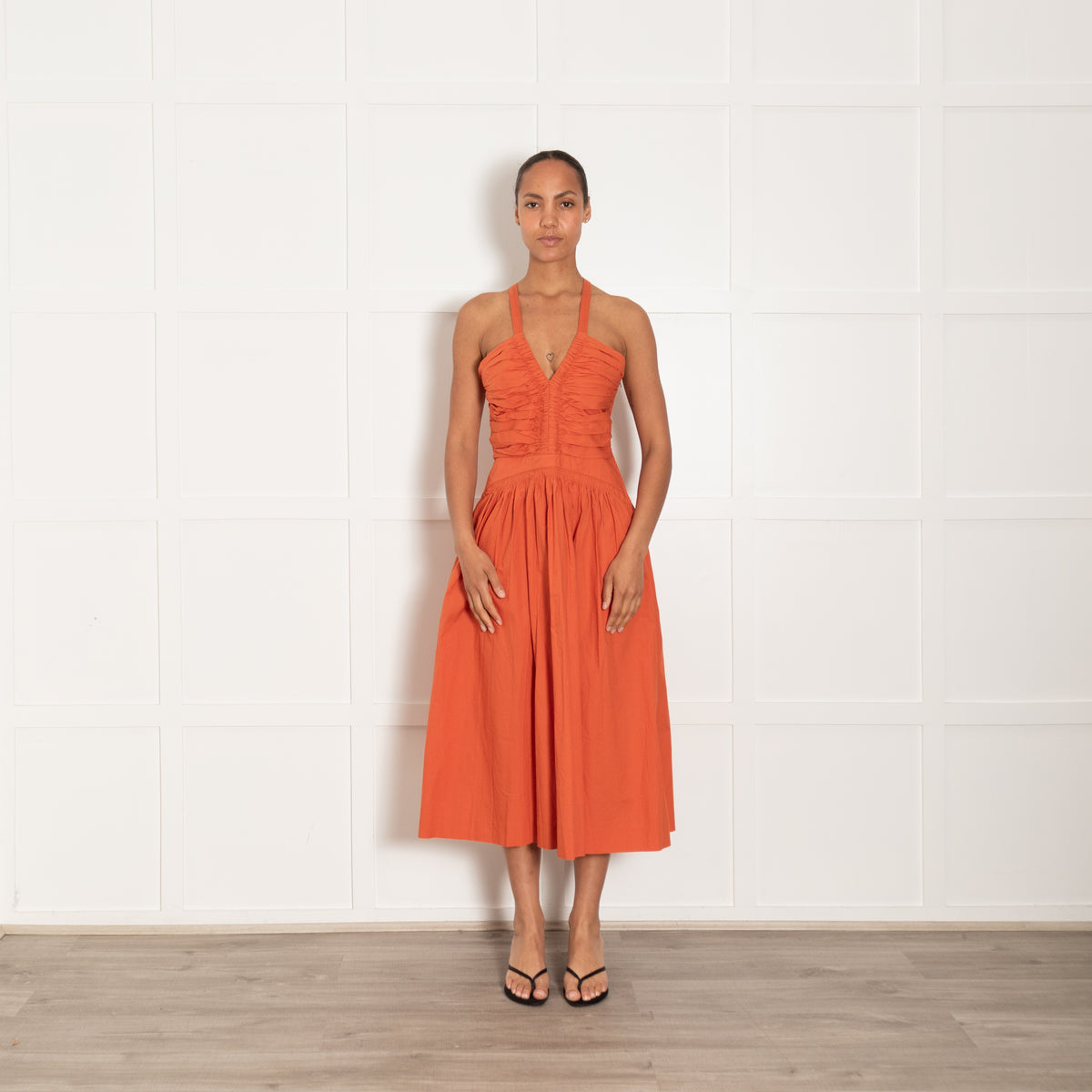 Ulla Johnson Laurelin Dress In Dark Coral