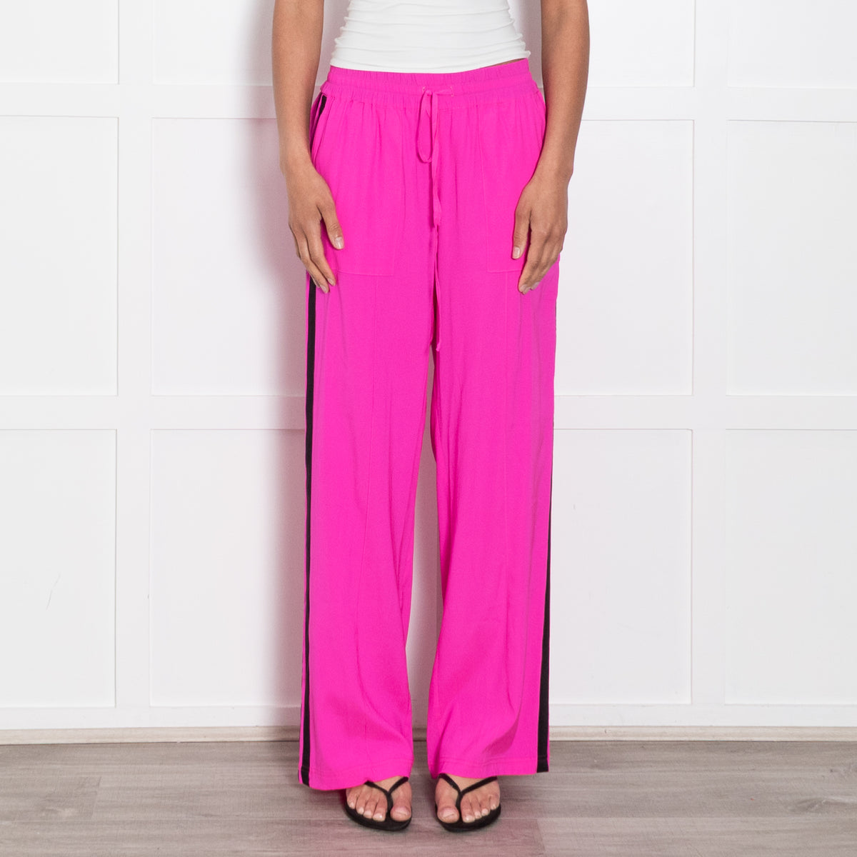 Serena Bute Neon Pink Side Stripe Trousers
