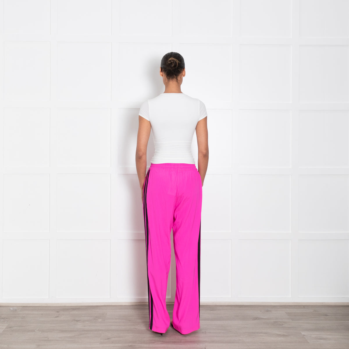 Serena Bute Neon Pink Side Stripe Trousers